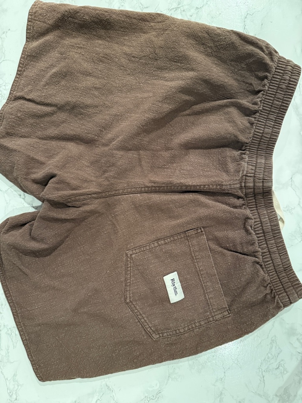 Rhythm Drawstring Shorts Vintage Y2K Inspired Brown Skate Surf Size 33 - Picture 4 of 7